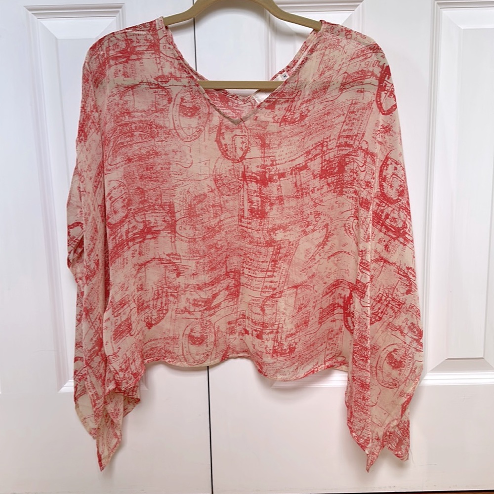 NWOT LF Millau Print Handkerchief Top